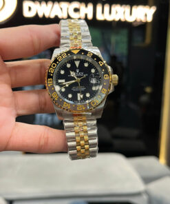 Đồng hồ Rolex nam GMT - Master II dây kim loại demi máy cơ nhật fake 11 41mm