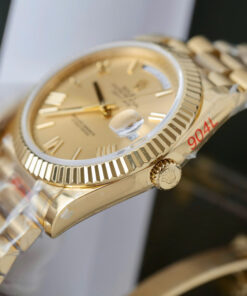 Đồng hồ Rolex nam Replica 11 Day-Date 228238 mặt vàng champagne xưởng GM 40mm (2)
