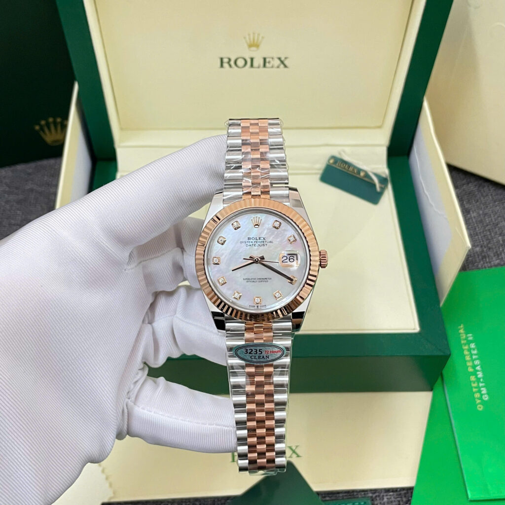 Đồng hồ Rolex nam rep 11 DateJust 126331 mặt xà cừ nhà máy Clean cao cấp nhất 41mm (7)