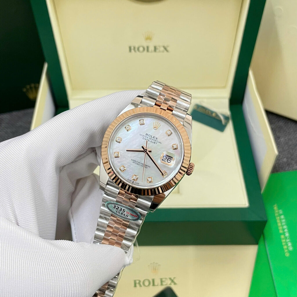 Đồng hồ Rolex nam rep 11 DateJust 126331 mặt xà cừ nhà máy Clean cao cấp nhất 41mm (7)