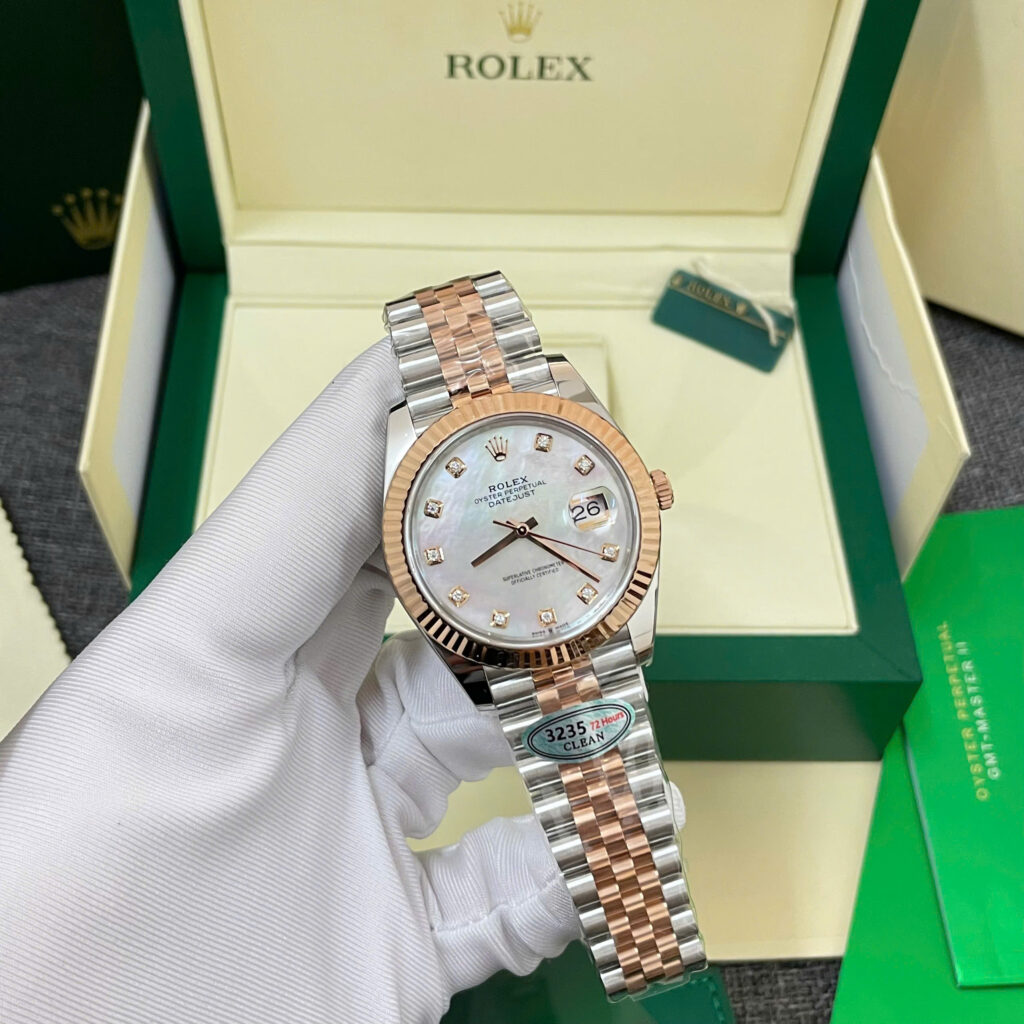 Đồng hồ Rolex nam rep 11 DateJust 126331 mặt xà cừ nhà máy Clean cao cấp nhất 41mm (7)