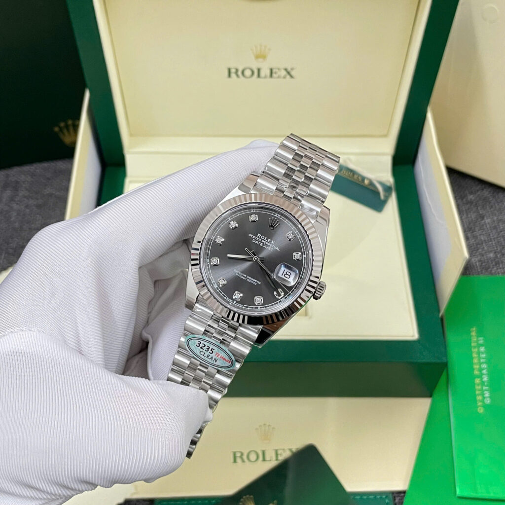 Đồng hồ Rolex nam rep 11 DateJust 126334 mặt số xám nhà máy Clean cao cấp nhất 41mm (15)