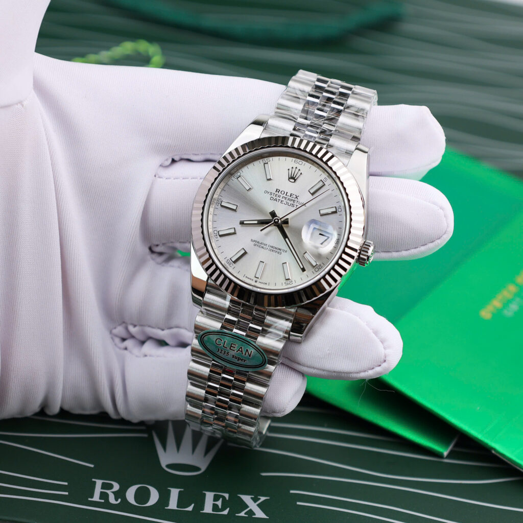 Đồng hồ Rolex nam rep 11 DateJust 126334 mặt số xám nhà máy Clean cao cấp nhất 41mm (9)