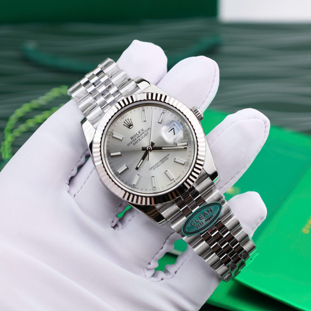 Đồng hồ Rolex nam rep 11 DateJust 126334 mặt số xám nhà máy Clean cao cấp nhất 41mm (9)