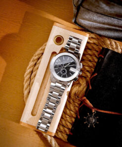 Đồng Hồ Gucci Chronograph Like Auth Dây Kim Loại Mặt Số Đen Máy Pin Nam 44mm (8)