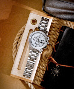 Đồng Hồ Gucci Chronograph Like Auth Dây Kim Loại Mặt Số Trắng Máy Pin Nam 44mm (11)