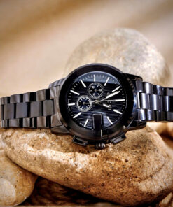 Đồng Hồ Gucci Chronograph Like Auth Màu Đen Nam Dây Thép Đen 44mm (2)