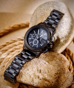 Đồng Hồ Gucci Chronograph Like Auth Màu Đen Nam Dây Thép Đen 44mm (2)