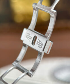 Đồng hồ Audemars Piguet Replica 11 Royal Oak 15410 Frosted mặt đen dây kim loại xưởng APS 41mm (2)