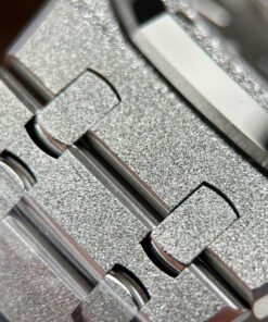 Đồng hồ Audemars Piguet Replica 11 Royal Oak 15410 Frosted mặt đen dây kim loại xưởng APS 41mm (2)