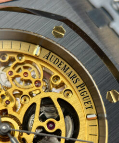 Đồng hồ Audemars Piguet Royal Oak 15416 mặt lộ cơ vỏ gốm đen chế tác xưởng THB 41mm (2)