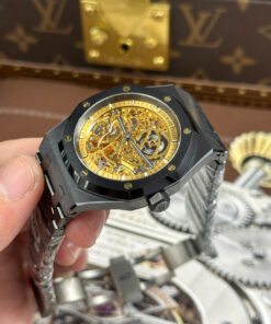 Đồng hồ Audemars Piguet Royal Oak 15416 mặt lộ cơ vỏ gốm đen chế tác xưởng THB 41mm (2)