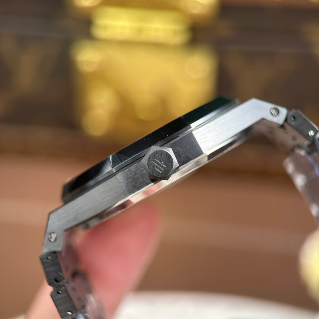 Đồng hồ Audemars Piguet Royal Oak 15416 mặt lộ cơ vỏ gốm đen chế tác xưởng THB 41mm (2)