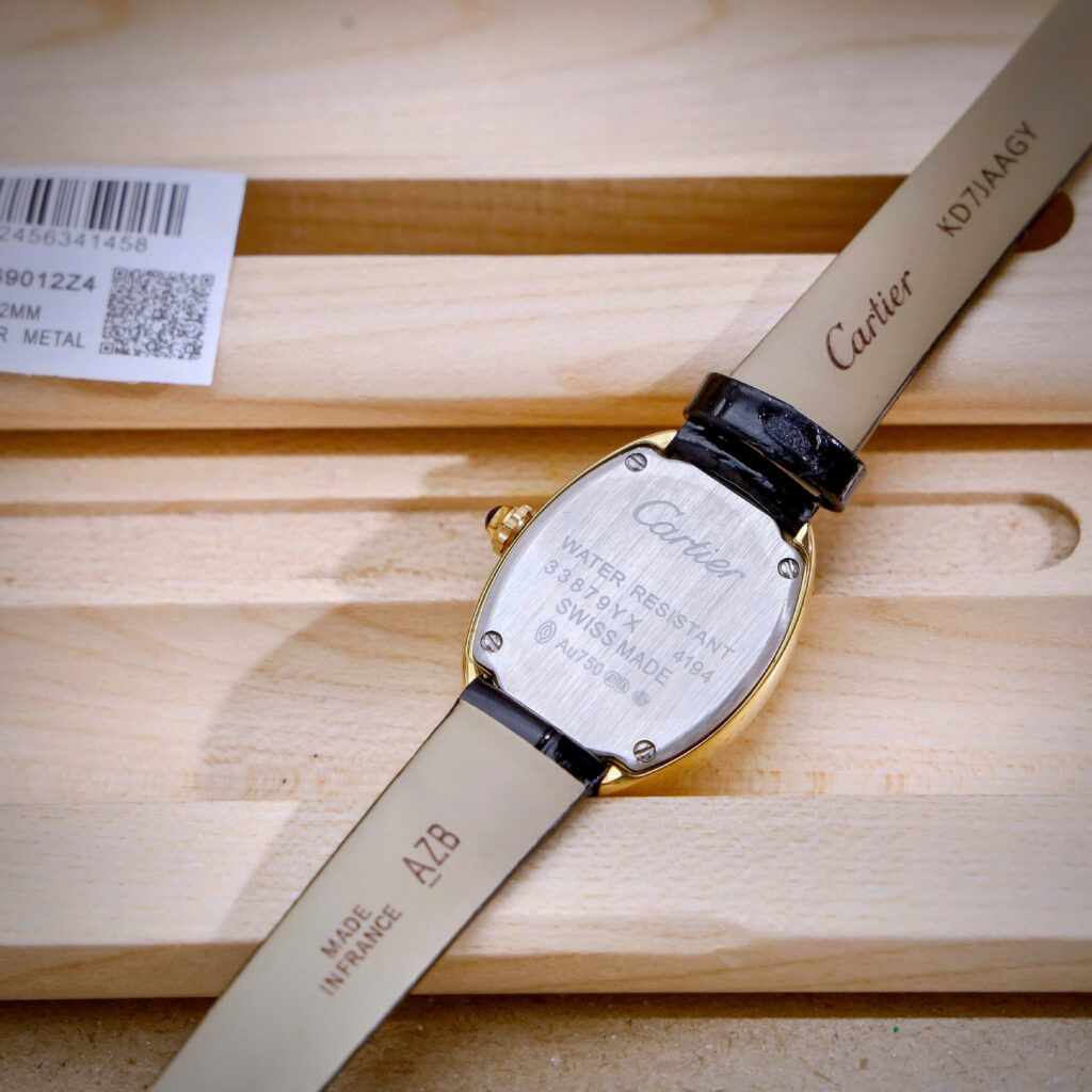  Đồng hồ Cartier Baignoire nữ 1920 WGBA0022 dây da fake cao cấp 31x23mm