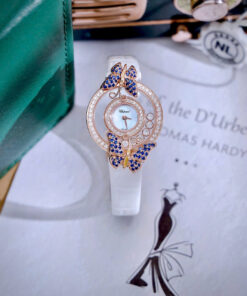 Đồng hồ Chopard Happy Butterfly nữ rose gold đính đá Like Auth 27mm