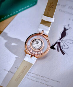 Đồng hồ Chopard Happy Butterfly nữ rose gold đính đá Like Auth 27mm