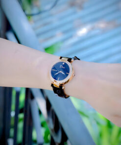 Đồng hồ Dior Montaigne nữ dây da rose gold đính đá like auth 34mm