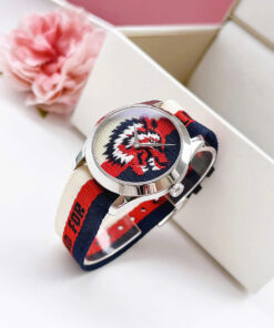 Đồng hồ Gucci G-Timeless mặt hổ dây nato sọc 3 màu like auth 38mm