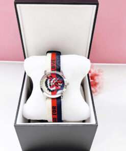 Đồng hồ Gucci G-Timeless mặt hổ dây nato sọc 3 màu like auth 38mm