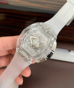 Đồng hồ Hublot Spirit Big Bang Bleu nam vỏ Sapphire trong suốt fake cao cấp 42mm