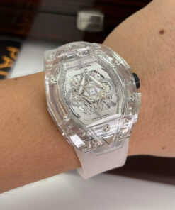 Đồng hồ Hublot Spirit Big Bang Bleu nam vỏ Sapphire trong suốt fake cao cấp 42mm