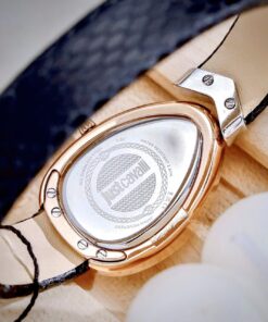 Đồng hồ Just Cavalli Embellished Dial & Leather nữ rose gold like auth 30mm