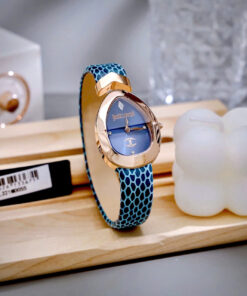 Đồng hồ Just Cavalli nữ Embellished Dial & Leather dây da xanh like auth 30mm