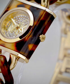 Đồng hồ Michael Kors Mk4808 Chain Lock nữ mặt đính đá like auth 24mm