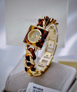 Đồng hồ Michael Kors Mk4808 Chain Lock nữ mặt đính đá like auth 24mm