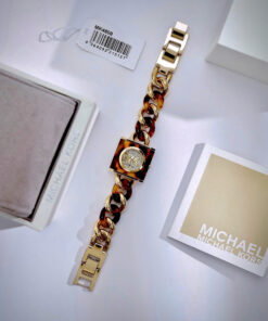 Đồng hồ Michael Kors Mk4808 Chain Lock nữ mặt đính đá like auth 24mm