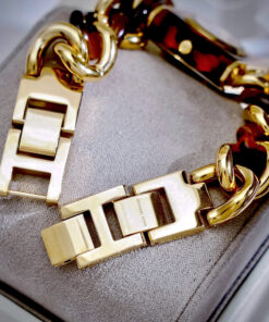 Đồng hồ Michael Kors Mk4808 Chain Lock nữ mặt đính đá like auth 24mm