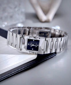 Đồng hồ Omega Constellation Quadra nữ dây kim loại máy Pin Nhật fake cao cấp 22x28mm (3)