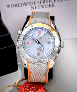Đồng hồ Omega Seamaster Planet Ocean 600M nam dây dù cam fake cao cấp 42mm (1)