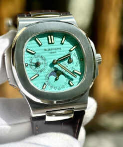 Đồng hồ Patek Philippe fake cao cấp nhất Nautilus 5740 máy cơ Thuỵ Sỹ mặt xanh Tiffany TWS 40mm (8)