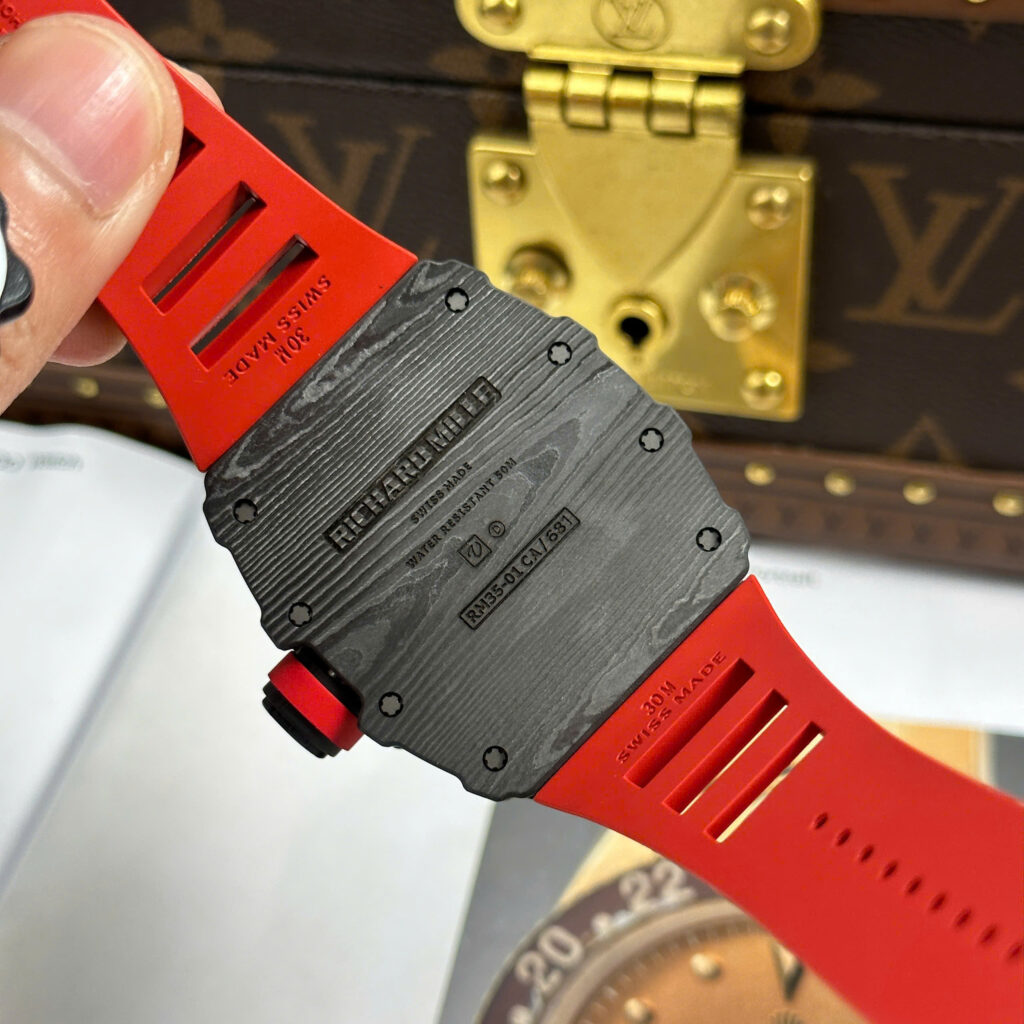 Đồng hồ Richard Mille RM35-01 Rafael Nadal Replica 11 vỏ carbon máy Thụy Sỹ nhà máy ZF 49,9x43mm (2)