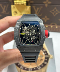 Đồng hồ Richard Mille Rep 11 RM35-01 Rafael Nadal vỏ carbon dây cao su đen xưởng ZF 49,9x43mm (2)