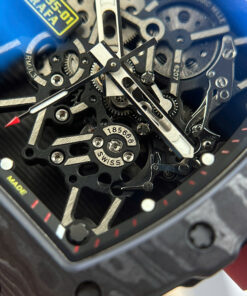 Đồng hồ Richard Mille Replica 11 RM35-01 Rafael Nadal vỏ carbon dây cao su trắng xưởng ZF 49,9x43mm (2)