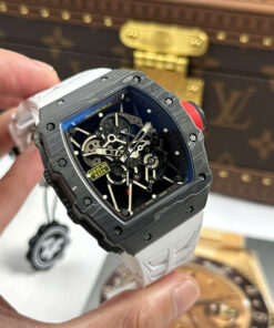 Đồng hồ Richard Mille Replica 11 RM35-01 Rafael Nadal vỏ carbon dây cao su trắng xưởng ZF 49,9x43mm (2)
