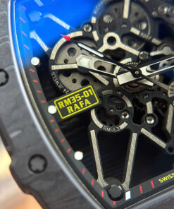 Đồng hồ Richard Mille Replica 11 RM35-01 Rafael Nadal vỏ carbon dây cao su trắng xưởng ZF 49,9x43mm (2)
