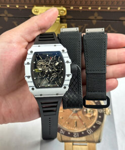 Đồng hồ Richard Mille Replica 11 RM35-01 Rafael Nadal vỏ carbon trắng máy Thụy Sỹ xưởng ZF 49,9x43mm (2)