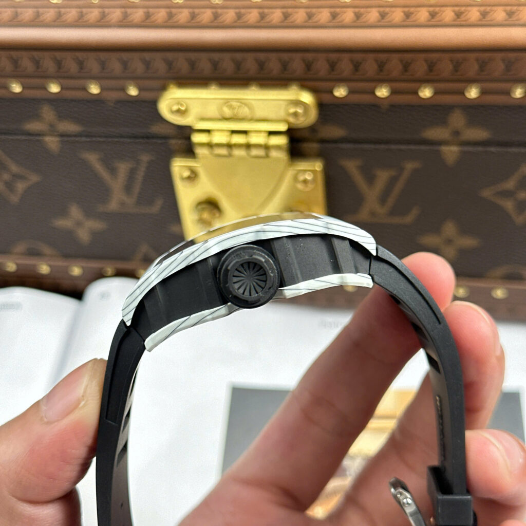 Đồng hồ Richard Mille Replica 11 RM35-01 Rafael Nadal vỏ carbon trắng máy Thụy Sỹ xưởng ZF 49,9x43mm (2)
