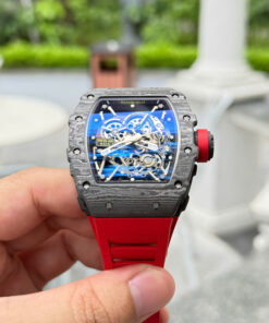 Đồng hồ Richard Mille Replica 11 RM35-02 Rafael Nadal dây cao su màu đỏ xưởng ZF 44mm (2)