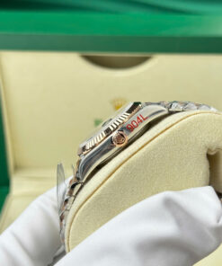 Đồng hồ Rolex DateJust mặt nâu Rep 11 bọc vàng thật nhà máy GM 31mm (1)