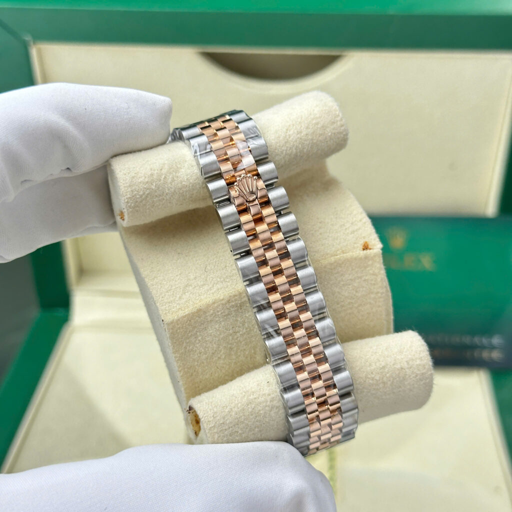 Đồng hồ Rolex DateJust mặt nâu Rep 11 bọc vàng thật nhà máy GM 31mm (1)