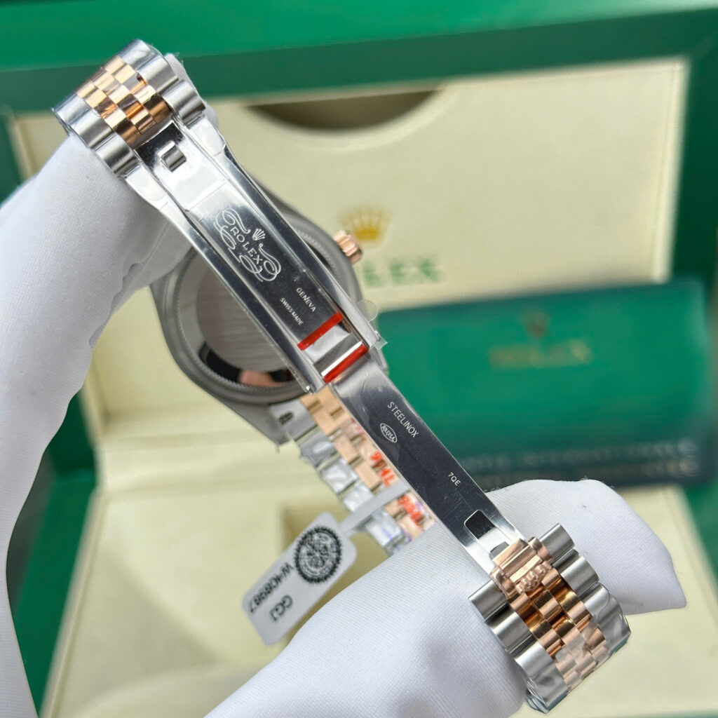 Đồng hồ Rolex DateJust mặt nâu Rep 11 bọc vàng thật nhà máy GM 31mm (1)