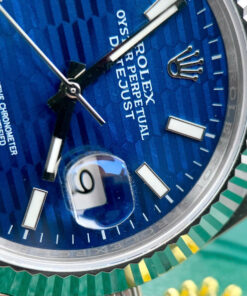 Đồng hồ Rolex Datejust nam ZF mặt xanh blue nếp gấp fake cao cấp 41mm