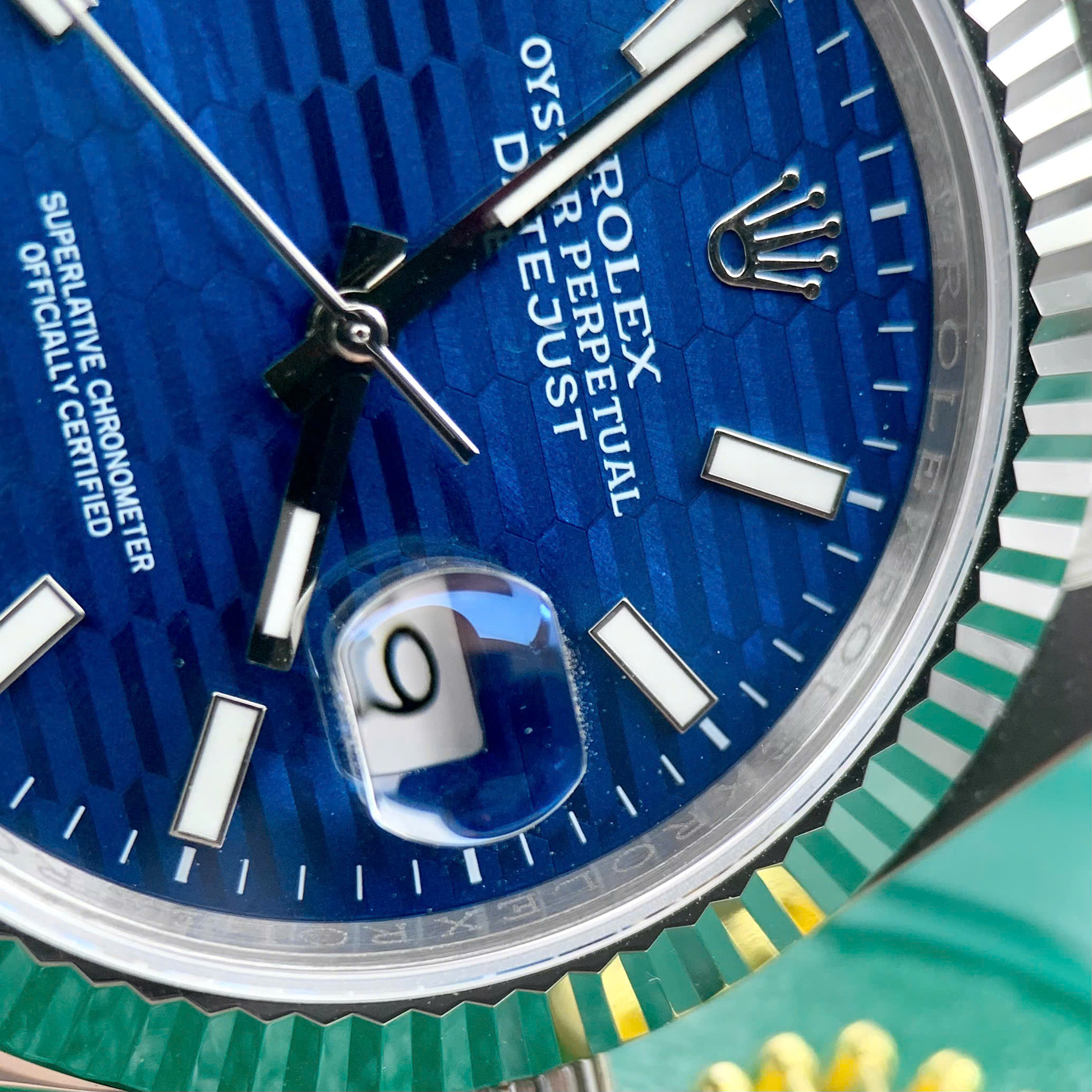 Đồng hồ Rolex Datejust nam ZF mặt xanh blue nếp gấp fake cao cấp 41mm (6) Đồng hồ Rolex Datejust nam ZF mặt xanh blue nếp gấp fake cao cấp 41mm