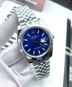 Đồng hồ Rolex Datejust nam ZF mặt xanh blue nếp gấp fake cao cấp 41mm