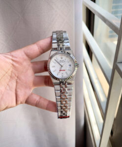 Đồng hồ Rolex fake 11 Land – Dweller nam mặt tổ ong trắng 41mm