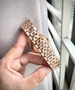 Đồng hồ Rolex fake cao cấp Land – Dweller nam rose gold mặt tổ ong 41mm